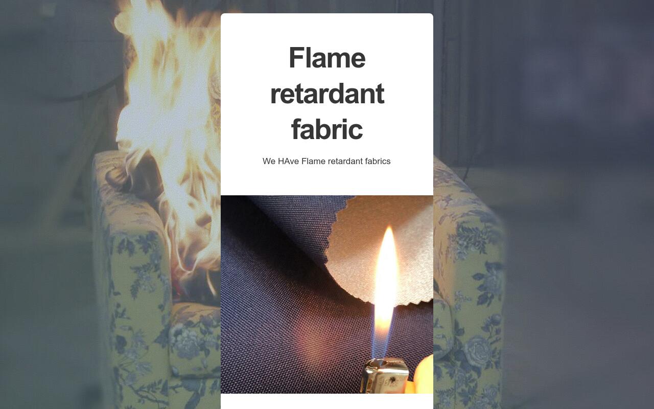 Flame retardant fabric